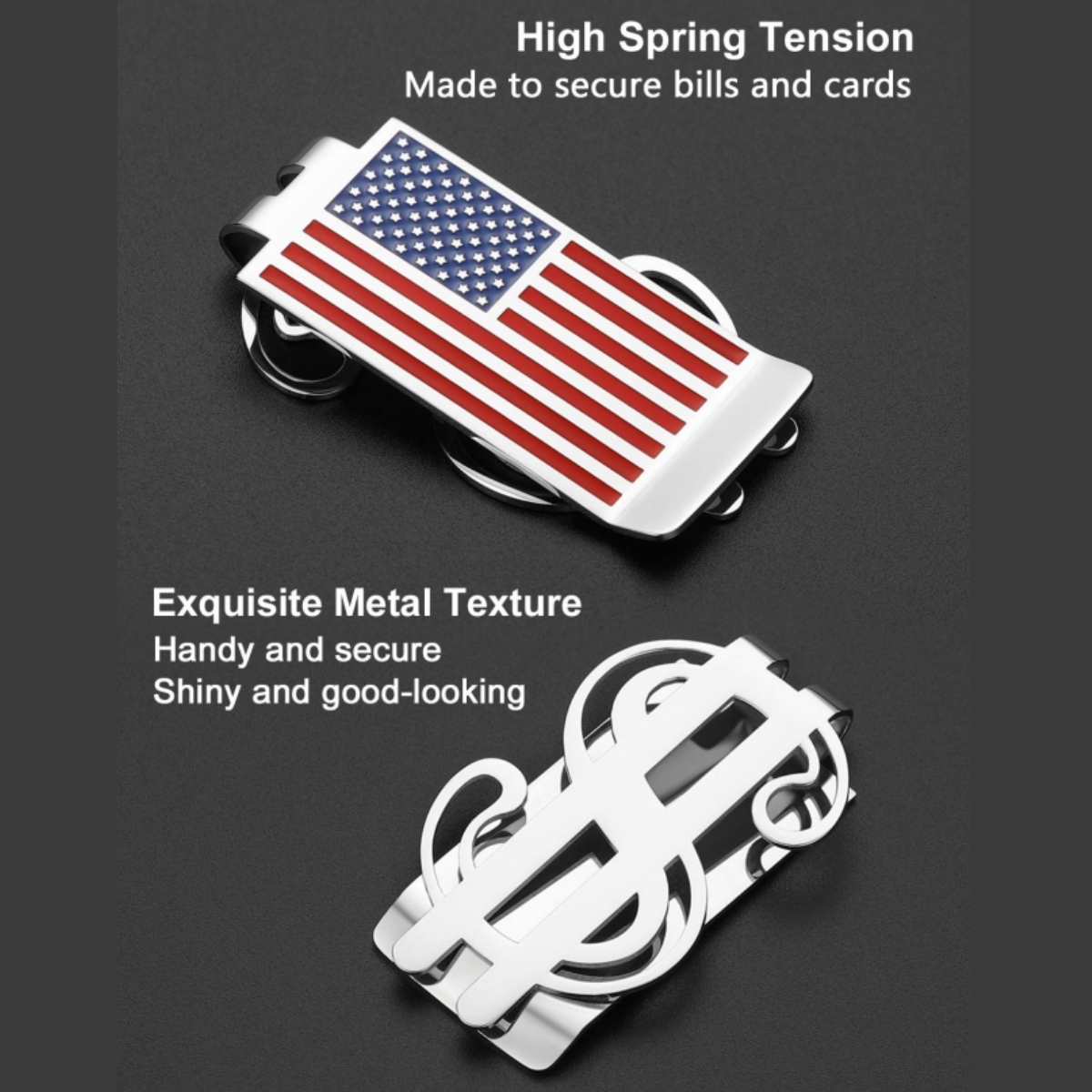 high quality 4th of July American Flag Dollar Money Clip 