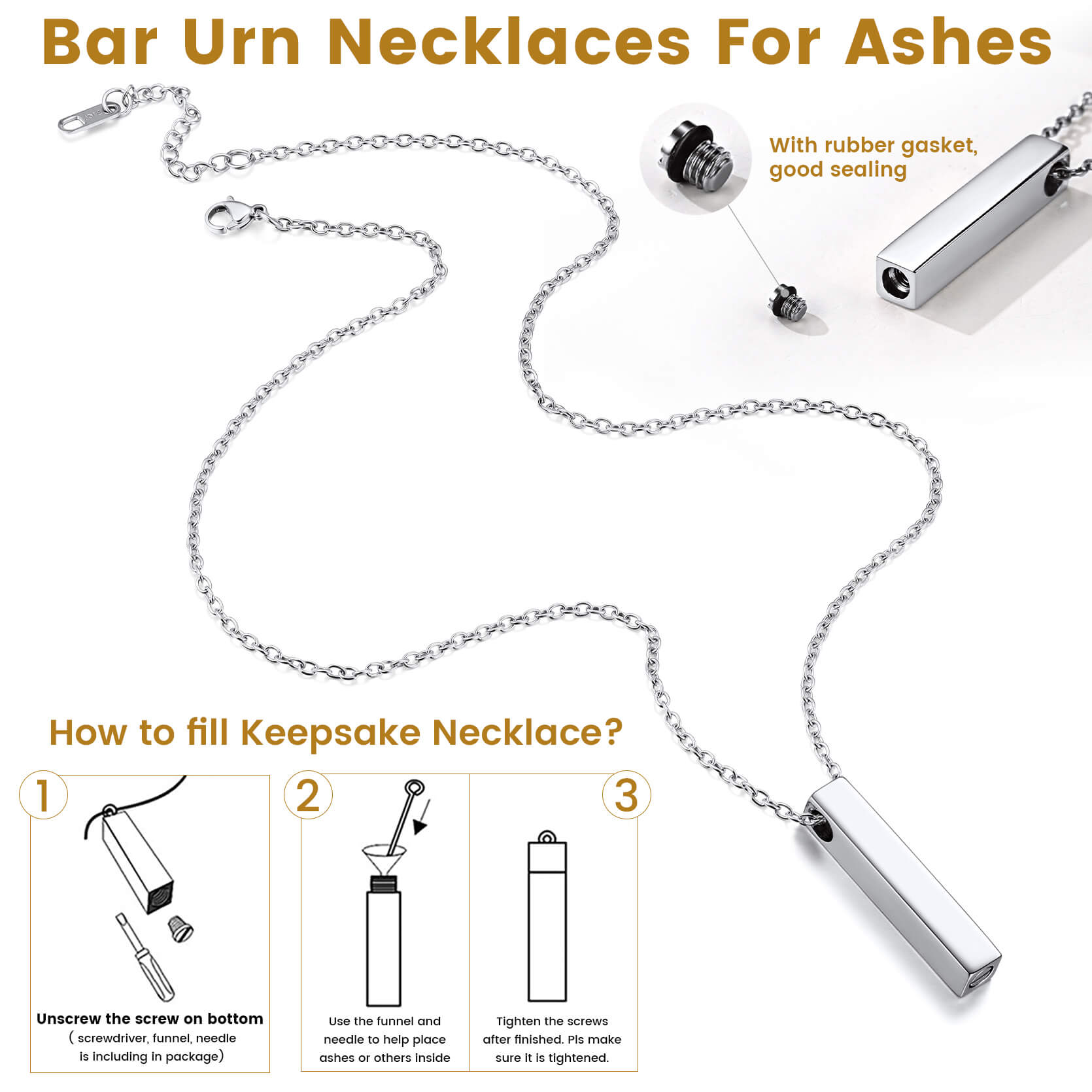 how to fill urn necklace