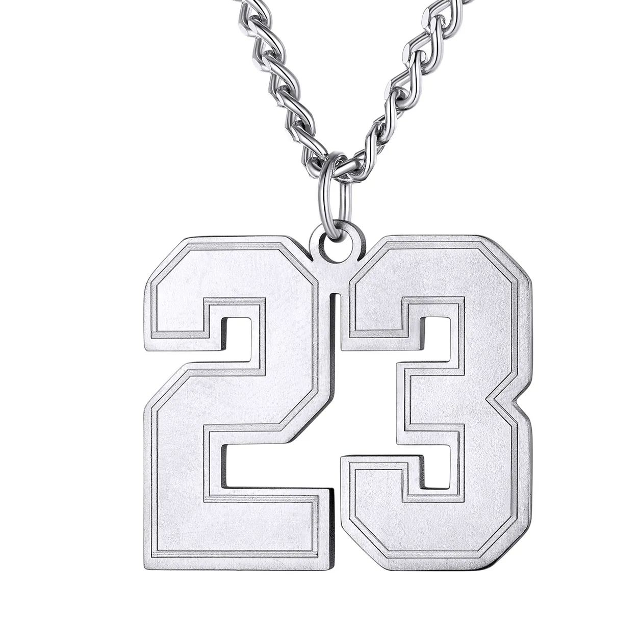 Custom Number Pendant Chain Necklace For Women