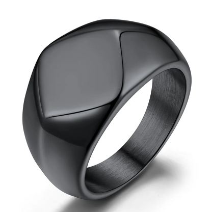 Black signet ring