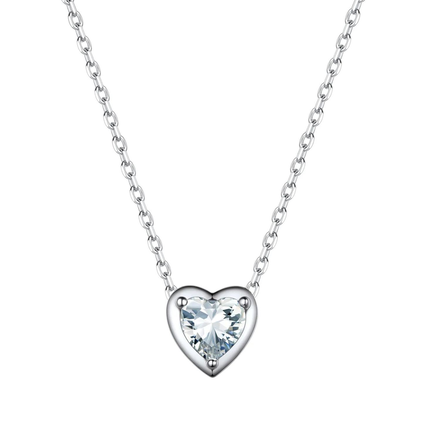 April diamond birthstone necklace