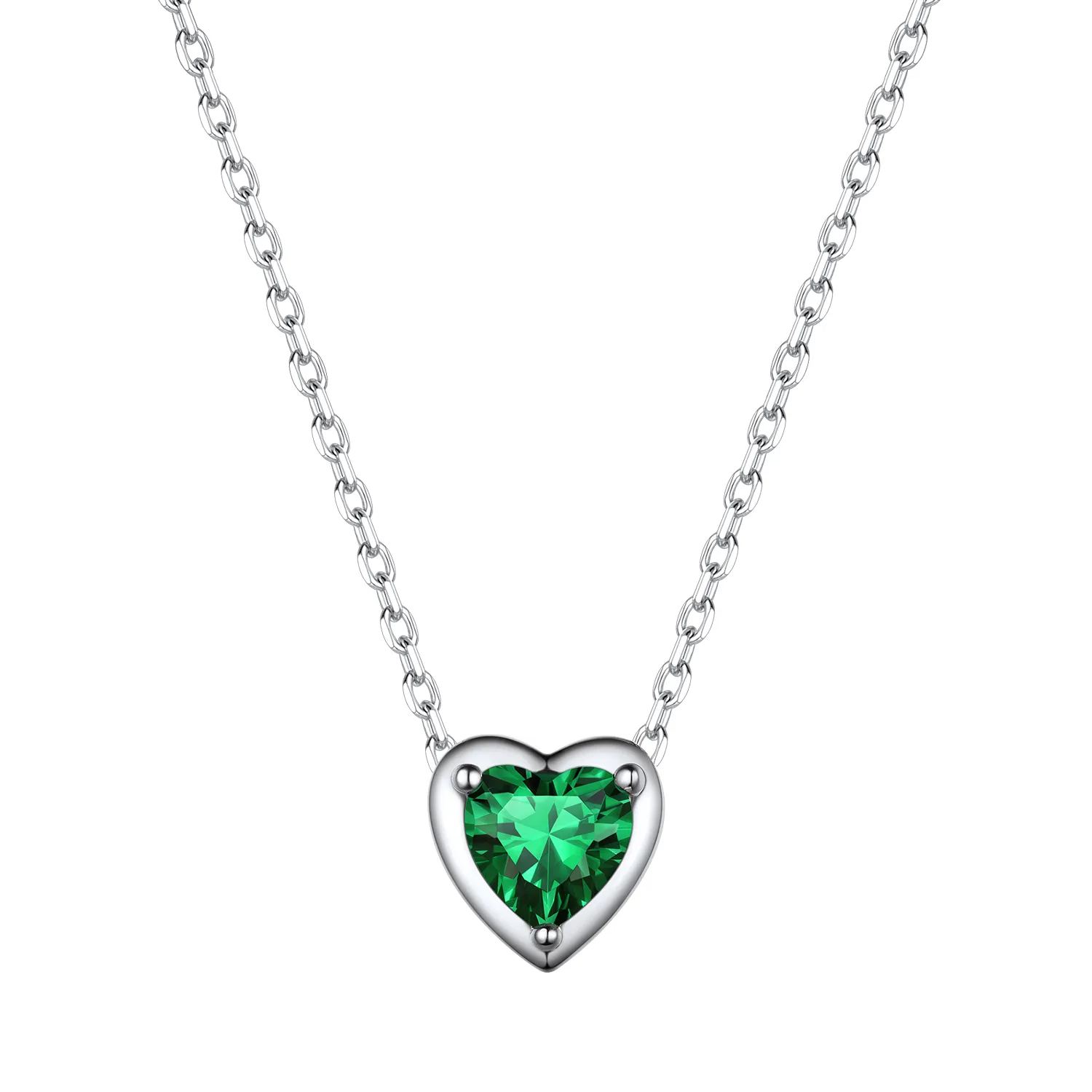May Emerald birthstone necklace