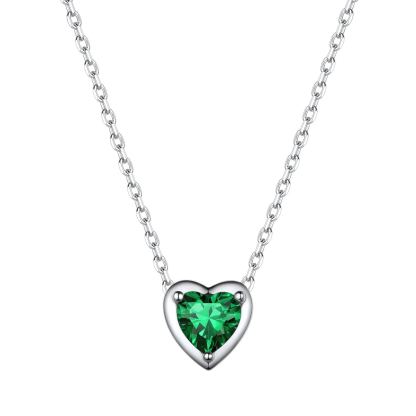 May Emerald birthstone necklace