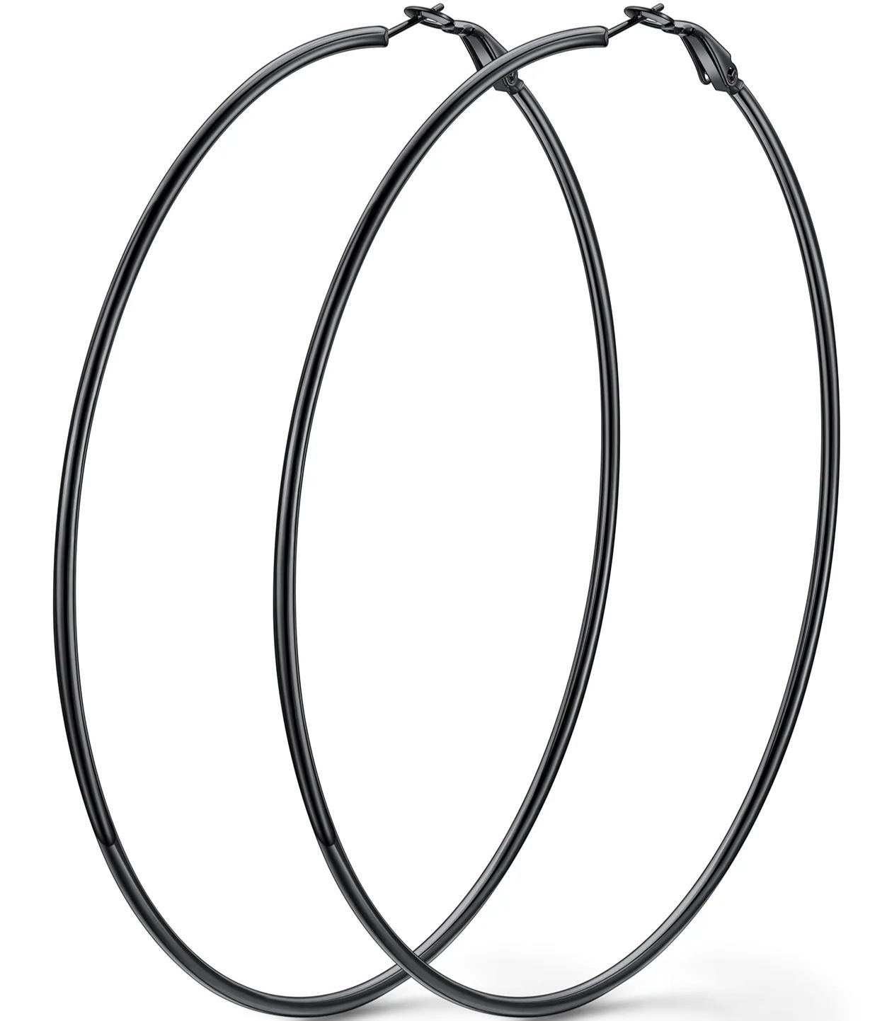 Stainless Steel Round Hoop Earrings For Women 