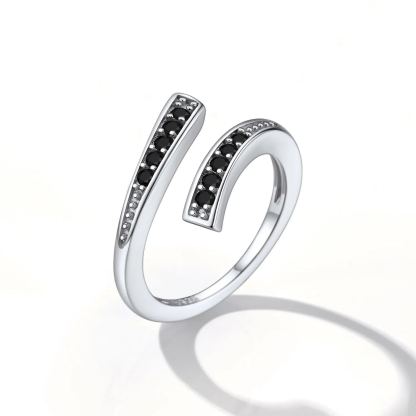 Sterling Silver Adjustable Open Toe Ring For Women  DETAIL