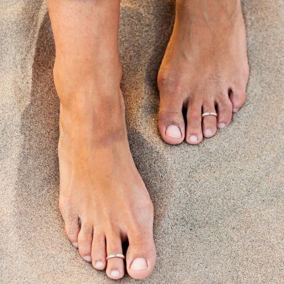 925 Sterling Silver Toe Rings for Women Adjustable Open Rings Summer Jewelry model