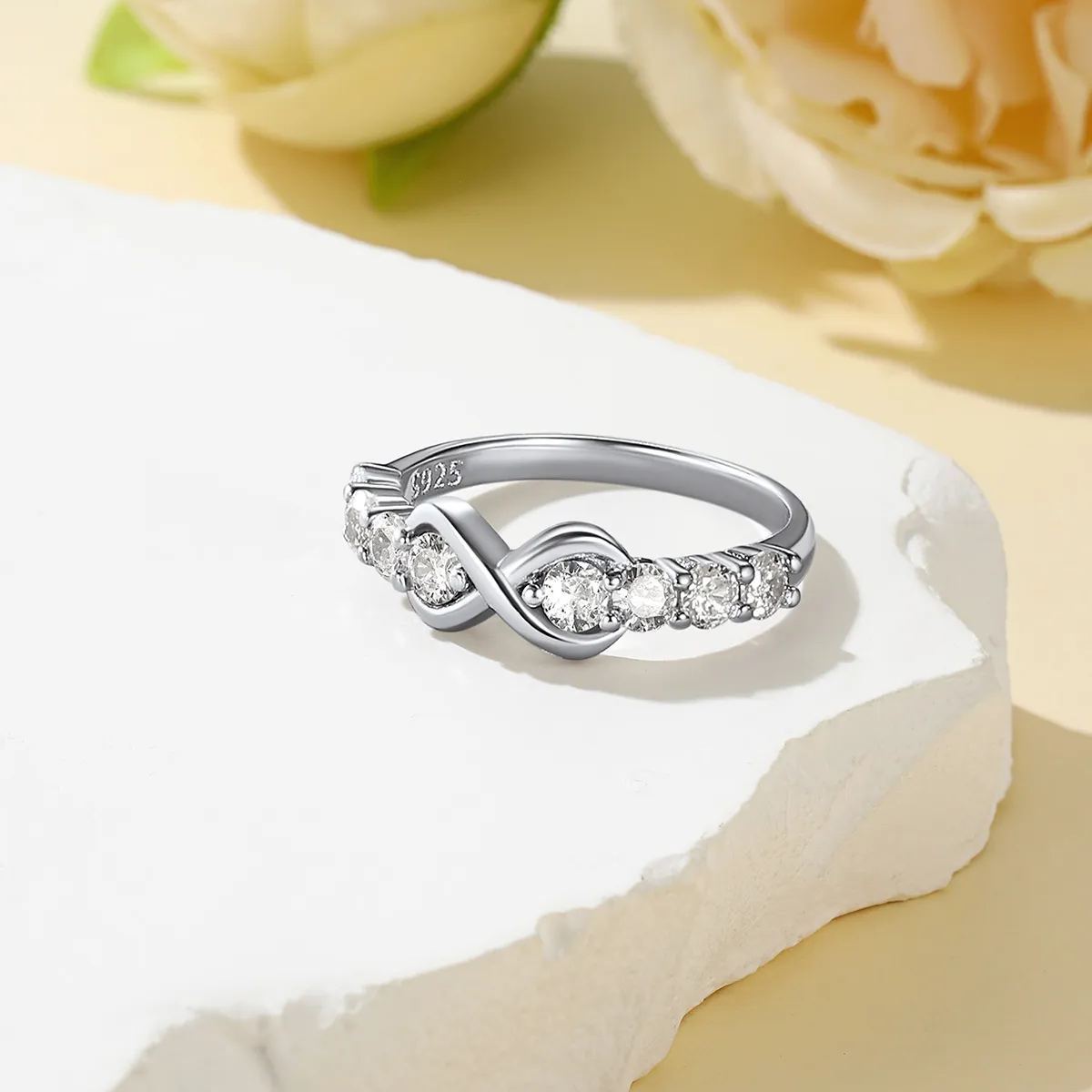 Sterling Silver Infinity Rings Cubic Zirconia Rings occasion
