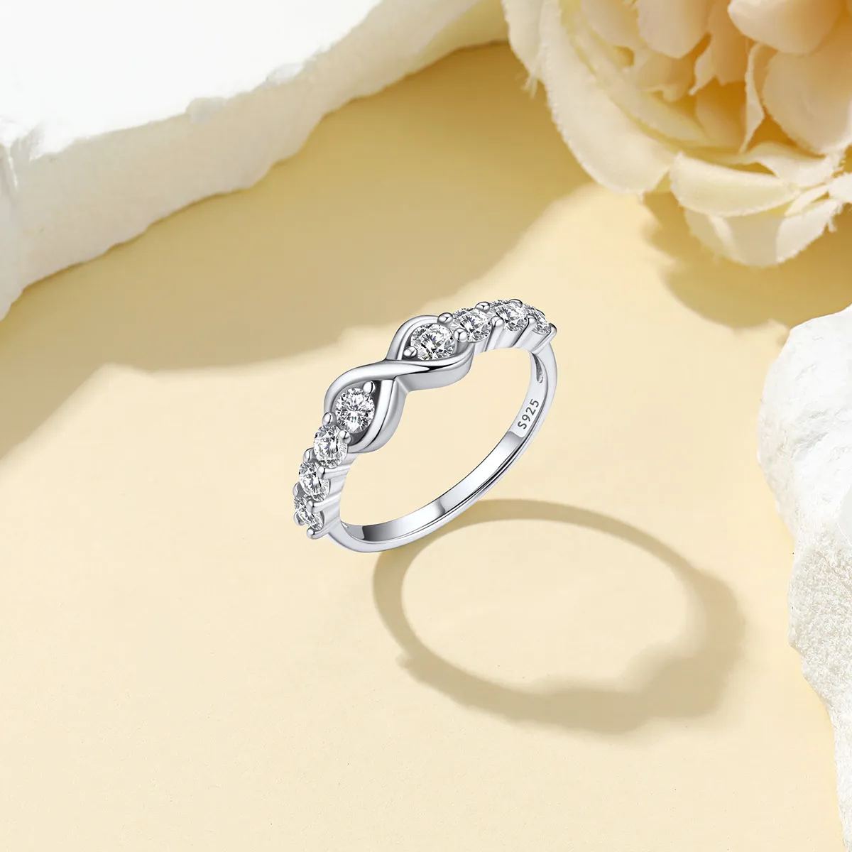 925 Sterling Silver Infinity Rings Cubic Zirconia Rings occasion
