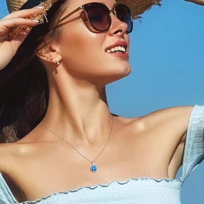 Birthstone Cubic Zirconia Necklace for Women MODEL