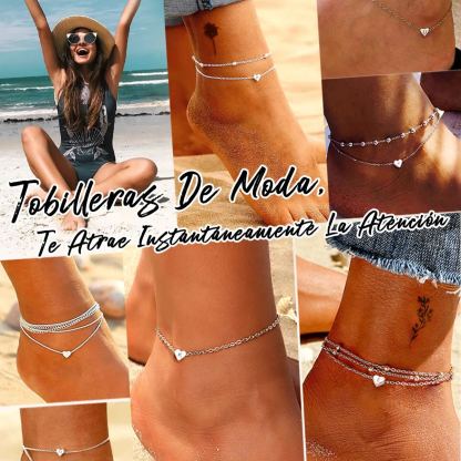 Initial Anklets Heart Ankle Bracelet For Women 