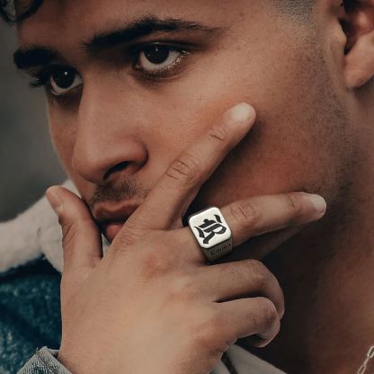 Name Signet Ring for Men model
