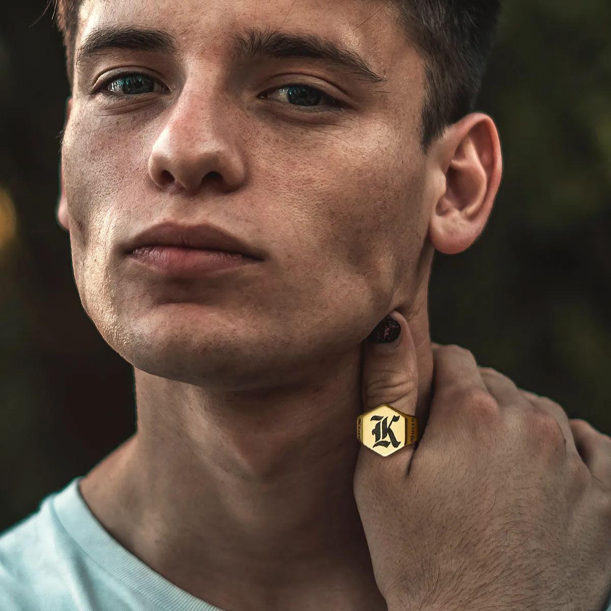  Personalized Engraved Signet Rings for Men model