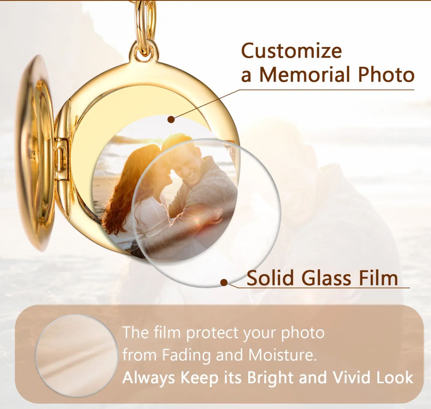 Personalized Photo Locket Necklace for Women