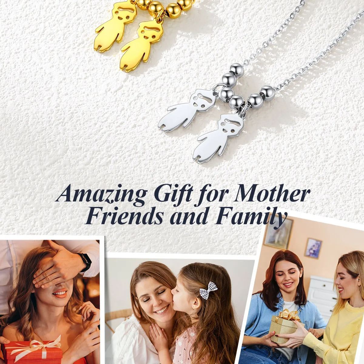 Personalized Mothers Children Necklace for Mom gift