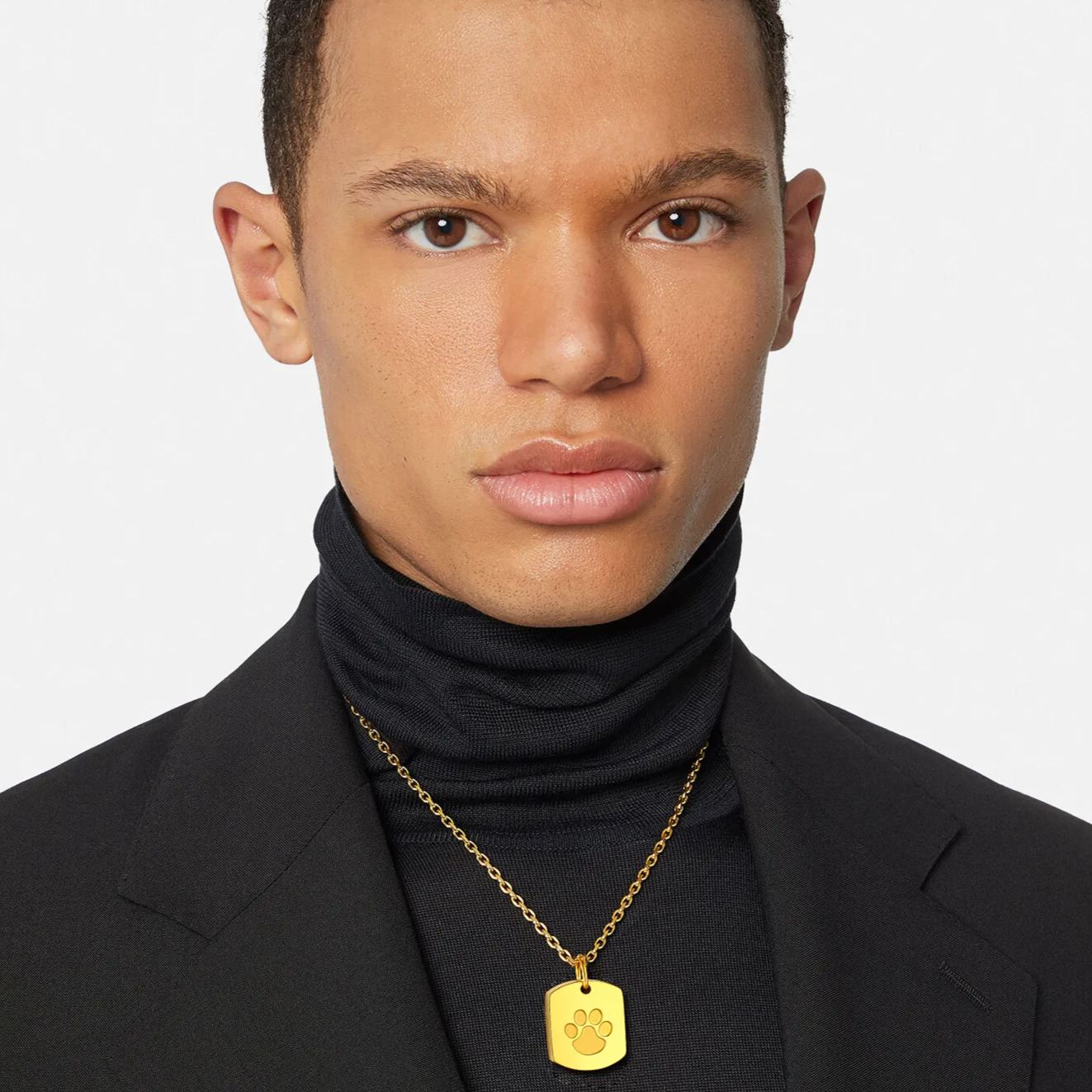 Dog Paw Cremation Necklace Stainless Steel Memorial 