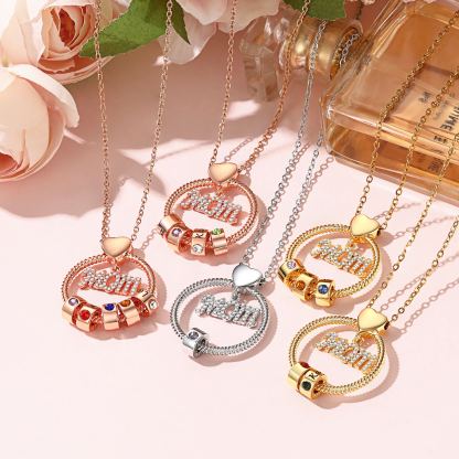 Personalized Name Birthstone Necklace for Mom collection