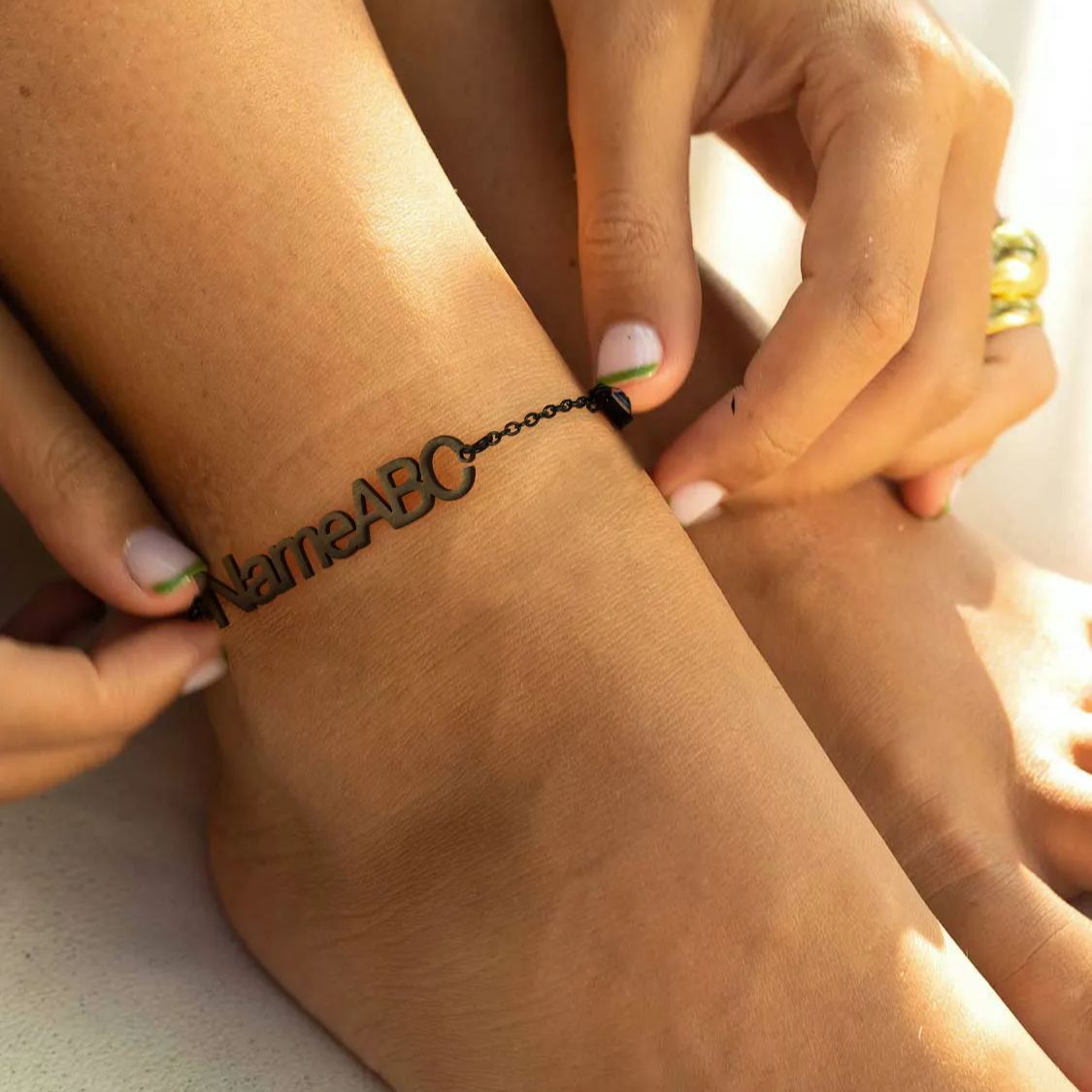 Personalized-Evil-Eye-Name-Anklet-Stainless-Steel-model