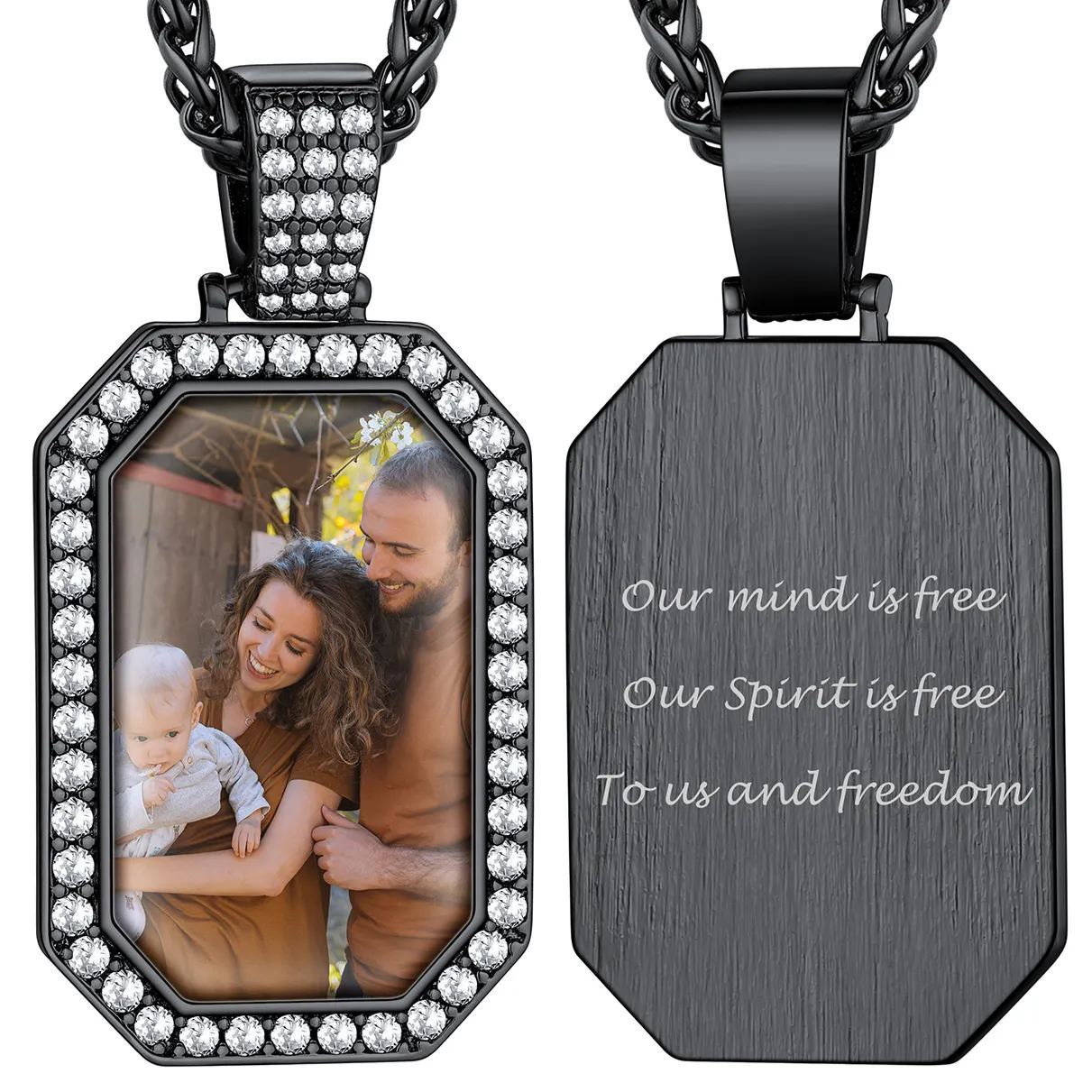Custom Picture Military Tags Necklace for Men Women