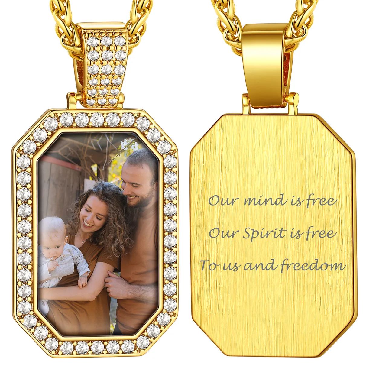 Custom Picture Military Tags Necklace for Men Women