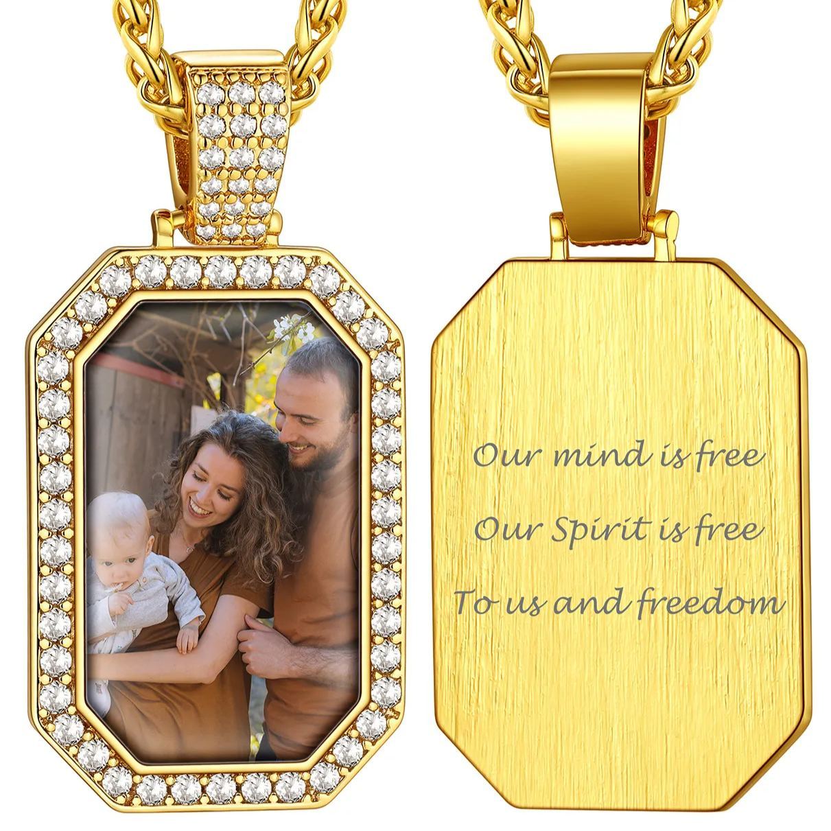Custom Picture Military Tags Necklace for Men Women
