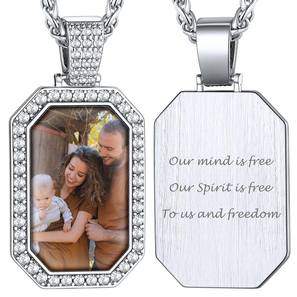 Custom Picture Military Tags Necklace for Men Women