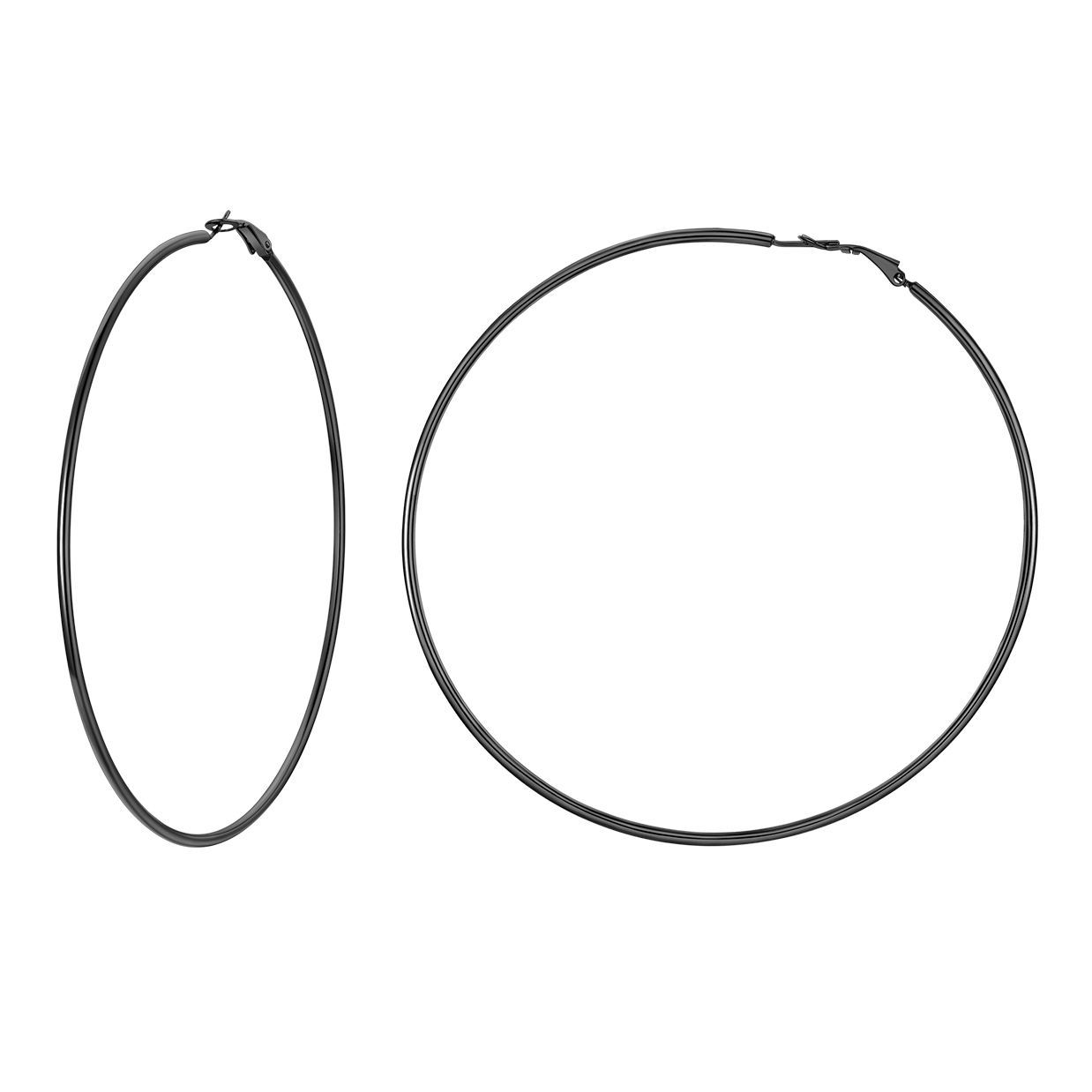 Stainless Steel Round Hoop Earrings For Women 