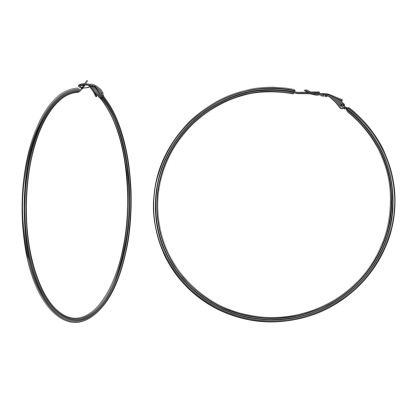 Stainless Steel Round Hoop Earrings For Women 