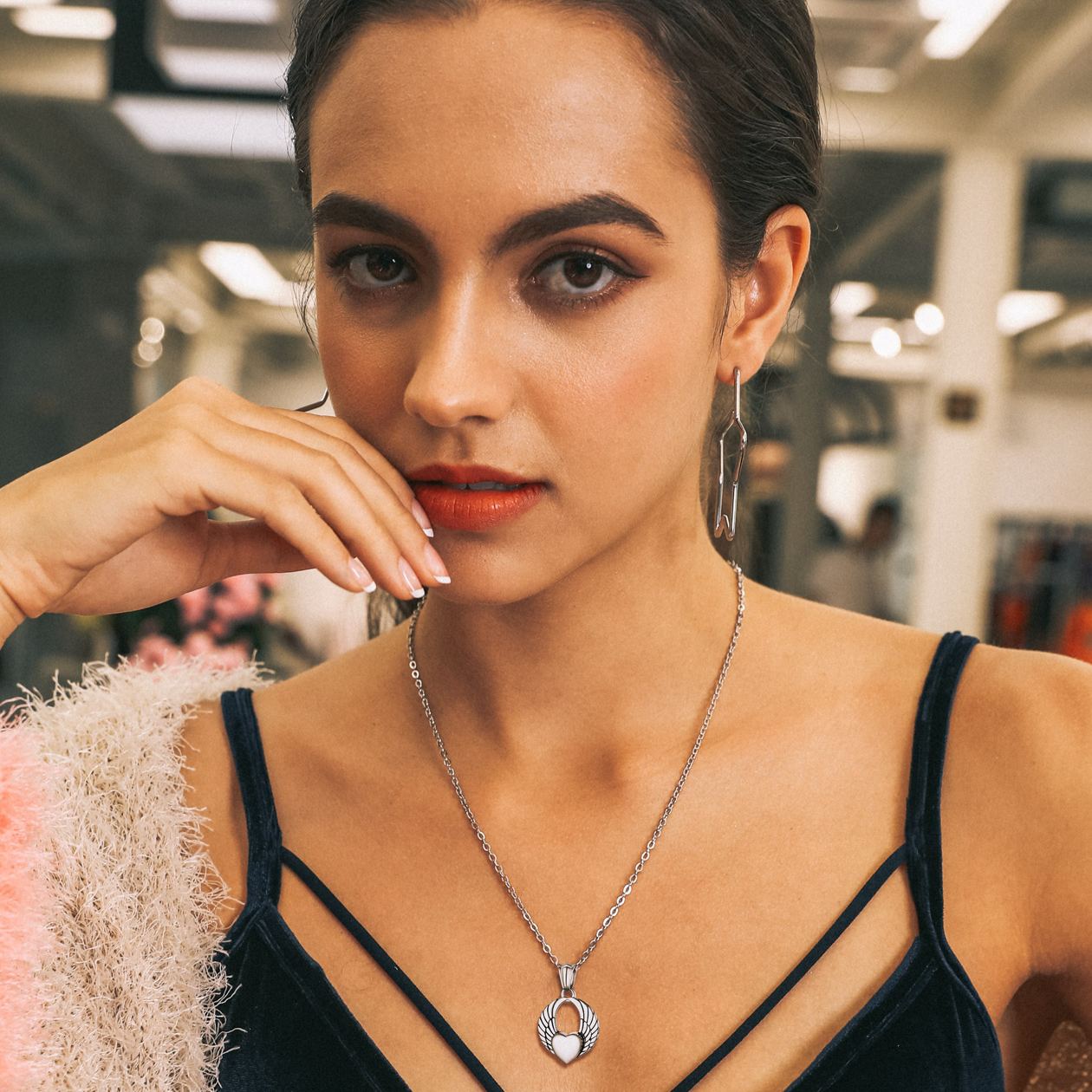 Custom Engraved Heart Cremation Urn Necklace for Ashes for women