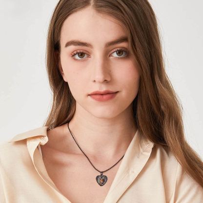 Personalized Angel Wings Heart Locket Necklace