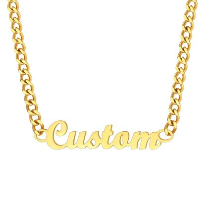 Custom Name Layered Chain Necklace Jewelry Gift for Women gold