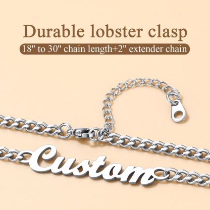 durable Name Layered Chain Necklace Jewelry Gift for Women