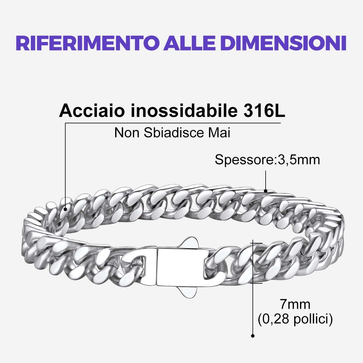 Miami Cuban Link Chain Bracelet for Men size