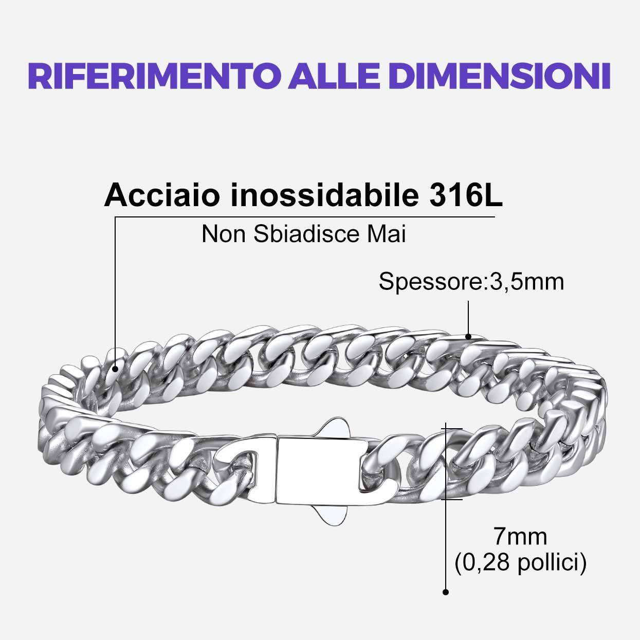 Miami Cuban Link Chain Bracelet for Men size