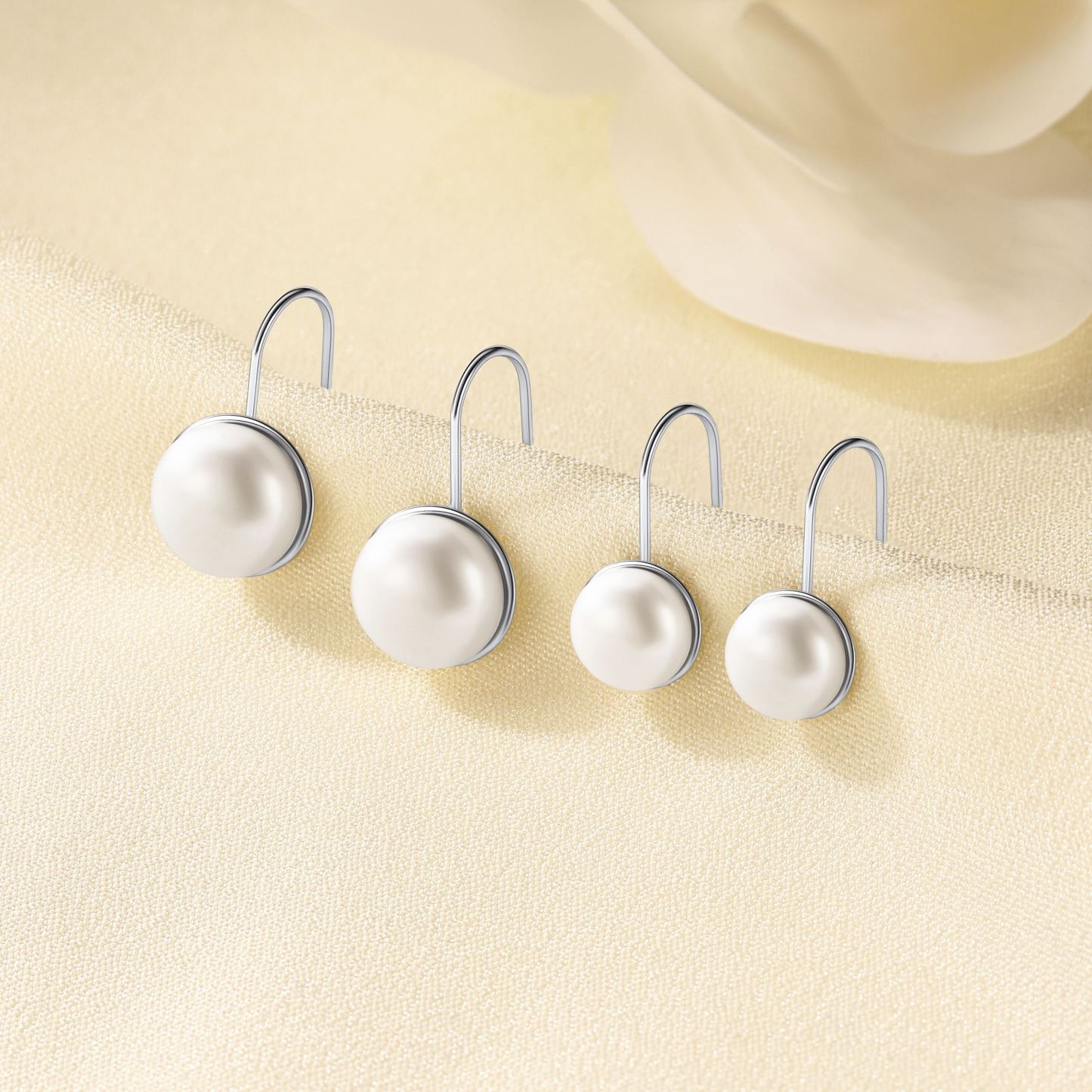Flash Sale Sterling Silver Fish Hook Pearl Earrings For Women 8mm/10mm