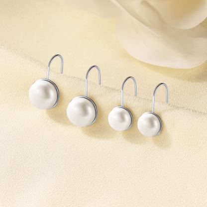 Flash Sale Sterling Silver Fish Hook Pearl Earrings For Women 8mm/10mm