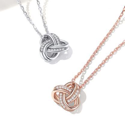  Love Knot Necklace for Women 2 colors