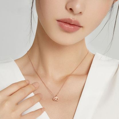 women wearing Quadruple Love Knot Necklace