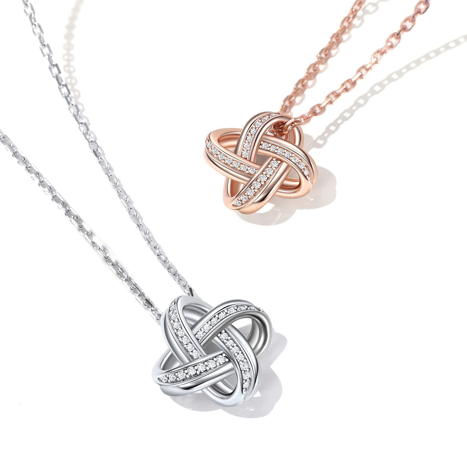 Quadruple Love Knot Necklace 2 colors