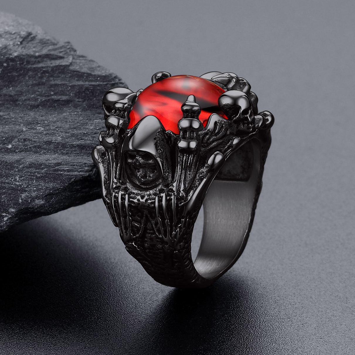 Biker Eye of Sauron Ring Dragon Claw Ring For Men