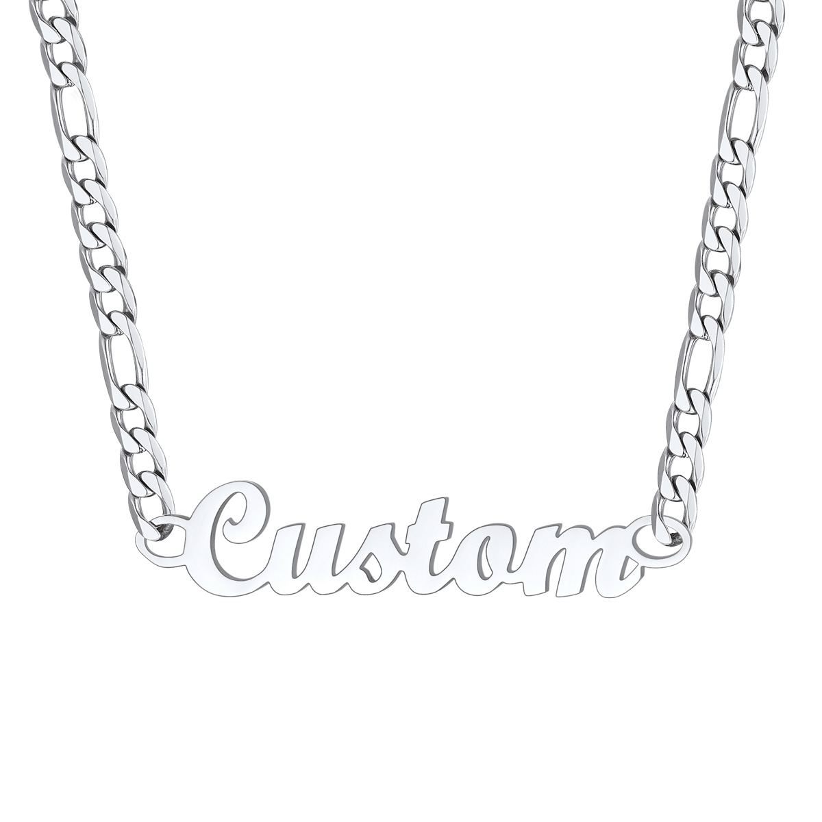 Custom Name Necklace for Women silver