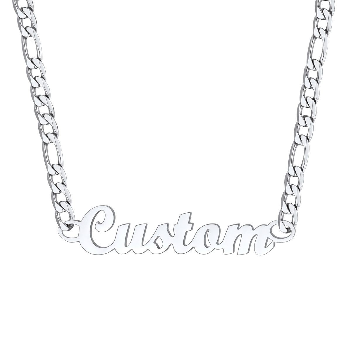 Custom Name Necklace for Women silver