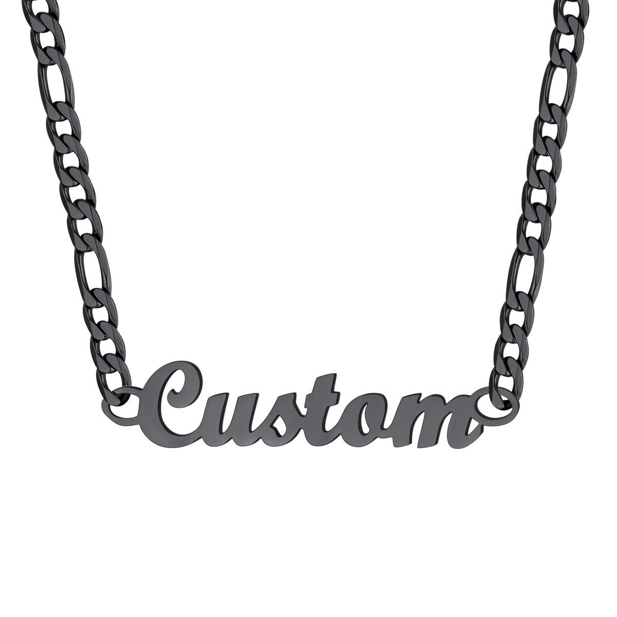 Custom Name Necklace for Women black
