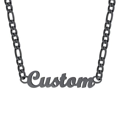 Custom Name Necklace for Women black
