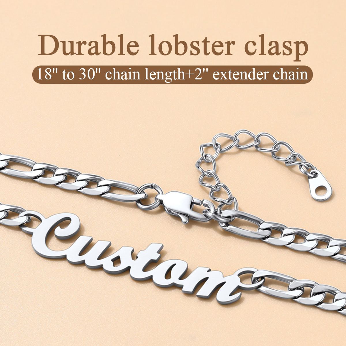 Custom Name Necklace for Women durable lobster clasp