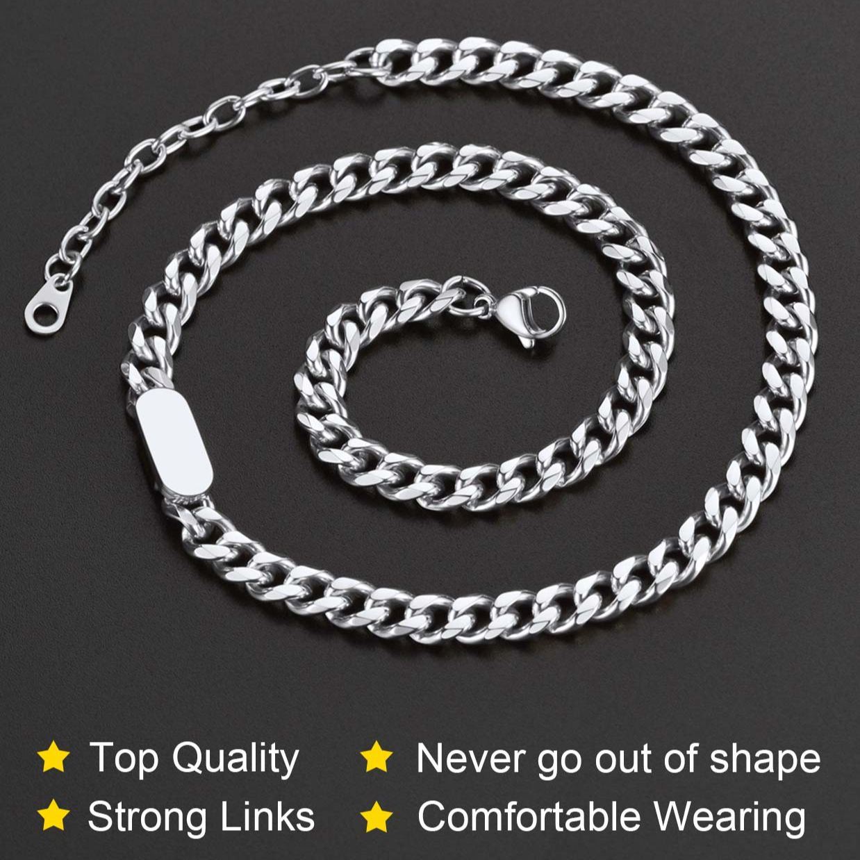 Custom Cuban Chain Choker Necklace detail