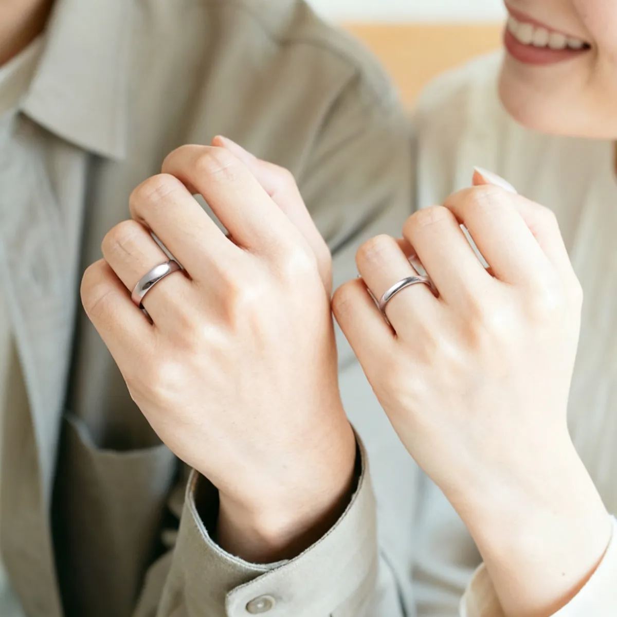 Personalized Sterling Silver Band Ring for Couple