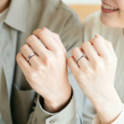 Personalized Sterling Silver Band Ring for Couple