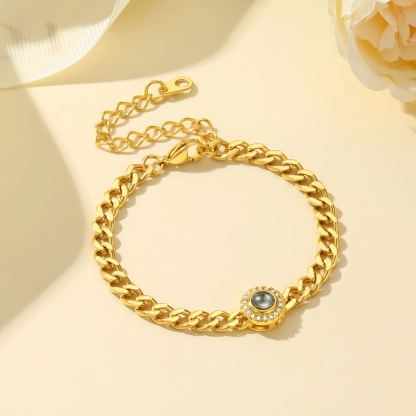 Photo Projection Personalized Bracelet for Women - Valentine's Day Gift