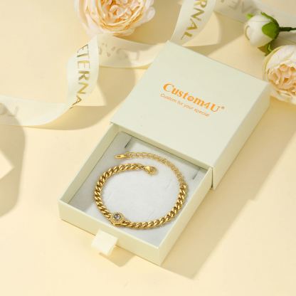 Personalized Photo Projection Bracelet for Women - Valentine's Day Gift with Box