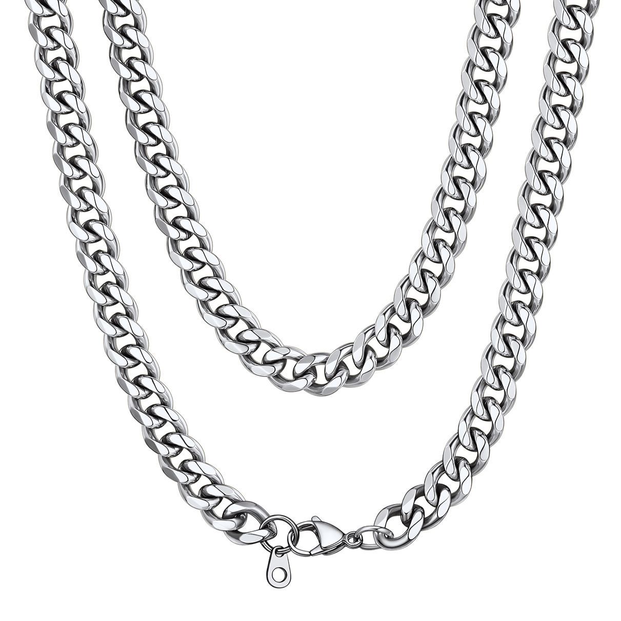Miami Cuban Link Chain Necklace for Men 9mm